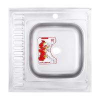 ZERIX Мойка накладная для кухни Z6060R-06-160MD Micro Decor левое крыло микродекор (ZS0589)