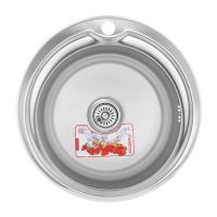 ZERIX Мойка врезная для кухни Z510-06-170E Satin без крыла матовая (ZM0614)