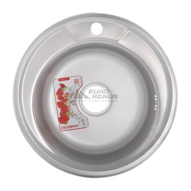 ZERIX Мойка врезная для кухни Z490-06-180MD Micro Decor без крыла микродекор (ZS0557)
