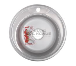 ZERIX Мийка врізна для кухні Z490-08-180MD Micro Decor без крила мікродекор
