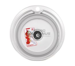 ZERIX Мийка врізна для кухні Z510-06-180MD Micro Decor без крила мікродекор