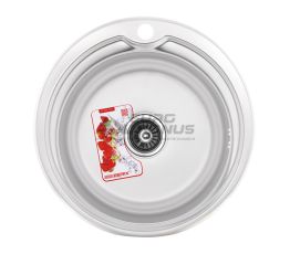 ZERIX Мийка врізна для кухні Z510-08-180MD Micro Decor без крила мікродекор