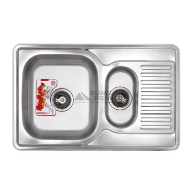 ZERIX Мойка врезная для кухни Z7850A-08-180E Armonia Satin оборотная матовая (ZS0576)