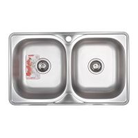 ZERIX Мойка врезная для кухни Z7848D-08-180E Satin без крыла матовая (ZS0578)