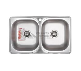 ZERIX Мийка врізна для кухні Z7848D-08-180MD Micro Decor без крила мікродекор