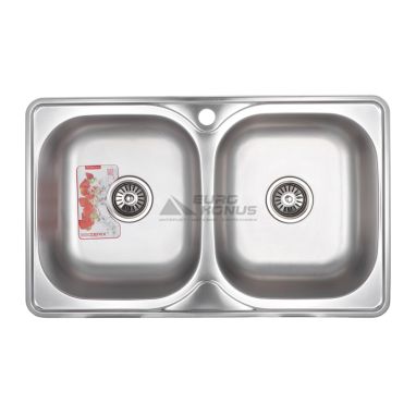 ZERIX Мойка врезная для кухни Z7848D-08-180MD Micro Decor без крыла микродекор (ZS0579)
