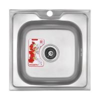 ZERIX Мойка накладная для кухни Z5050-06-160MD Micro Decor без крыла микродекор (ZS0581)