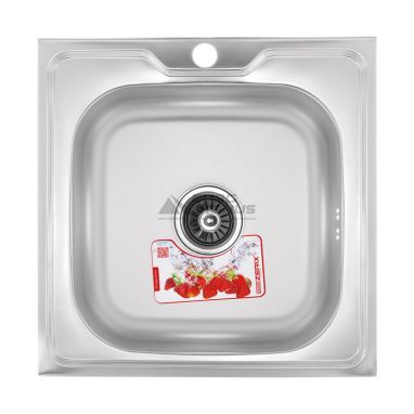 ZERIX Мойка накладная для кухни Z5050-08-180E Satin без крыла матовая (ZS0582)