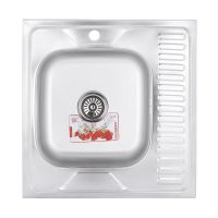 ZERIX Мойка накладная для кухни Z6060L-06-160MD Micro Decor правое крыло микродекор (ZS0585)