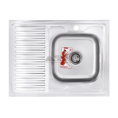ZERIX Мийка накладна для кухні Z8060R-08-180MD Micro Decor ліве крило мікродекор