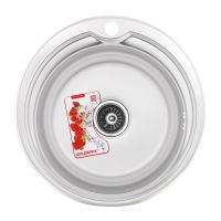 ZERIX Мойка врезная для кухни Z510-08-180D Decor без крыла декор (ZX1587)