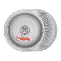 ZERIX Мойка врезная для кухни Z5745-06-160E Satin оборотная матовая (ZX1588)