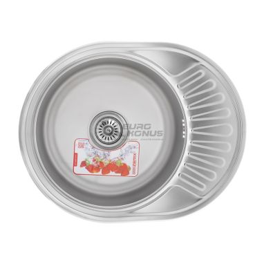 ZERIX Мойка врезная для кухни Z5745-06-180E Satin оборотная матовая (ZX1590)