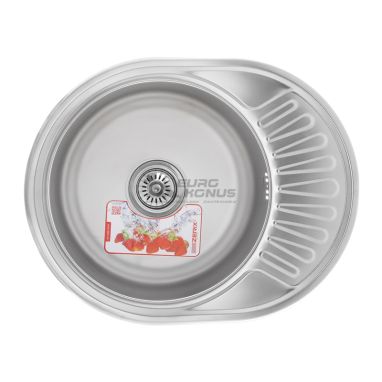 ZERIX Мойка врезная для кухни Z5745-06-180D Decor оборотная декор (ZX1591)