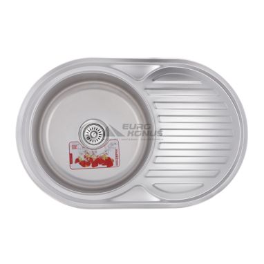 ZERIX Мойка врезная для кухни Z7750-06-180E Satin оборотная матовая (ZX1594)