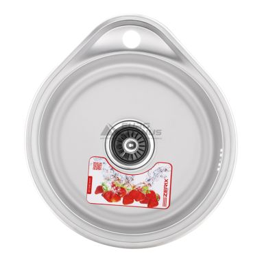 ZERIX Мойка врезная для кухни Z4843-08-180E Satin без крыла матовая (ZX1598)
