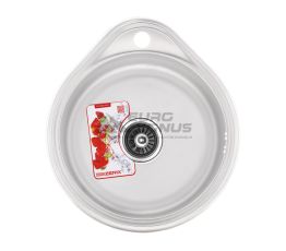 ZERIX Мийка врізна для кухні Z4843-08-180D Decor без крила декор