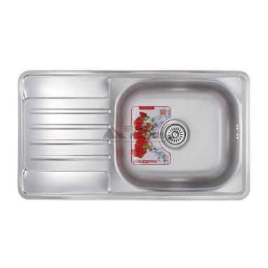 ZERIX Мойка врезная для кухни Z7642-08-180E Satin оборотная матовая (ZX1602)