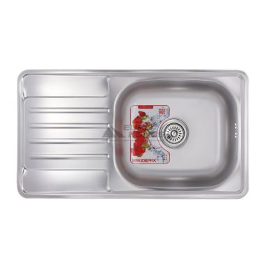 ZERIX Мойка врезная для кухни Z7642-08-180D Decor оборотная декор (ZX1603)
