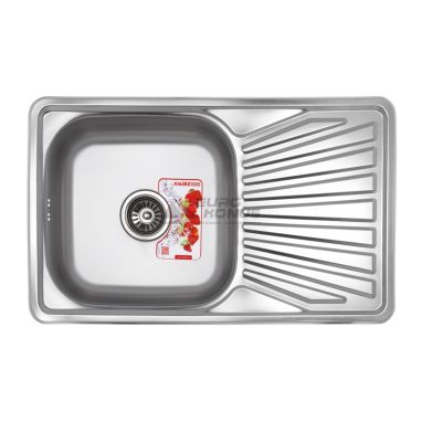 ZERIX Мойка врезная для кухни Z7848-08-180E Satin оборотная матовая (ZX1604)