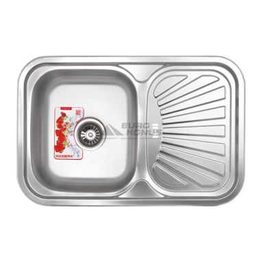 ZERIX Мойка врезная для кухни Z7549-08-180D Decor оборотная декор (ZX1607)