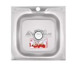 ZERIX Мийка накладна для кухні Z5050-04-160E Satin без крила матова