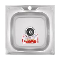 ZERIX Мойка накладная для кухни Z5050-06-160E Satin без крыла матовая (ZX1609)