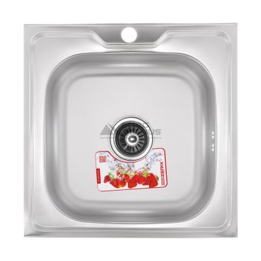 ZERIX Мойка накладная для кухни Z5050-06-160E Satin без крыла матовая (ZX1609)