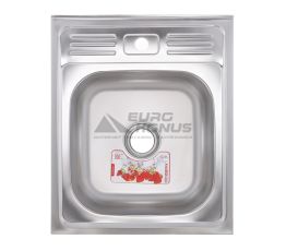 ZERIX Мойка накладная для кухни Z5060-04-160E Satin без крыла матовая (ZX1610)