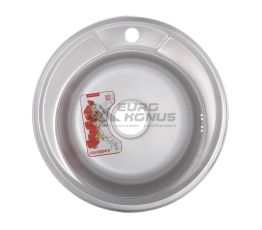 ZERIX Мойка врезная для кухни Z490-06-170E Satin без крыла матовая (ZX2618)