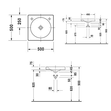 DURAVIT Умывальник накладной ARCHITEC (0320500000)