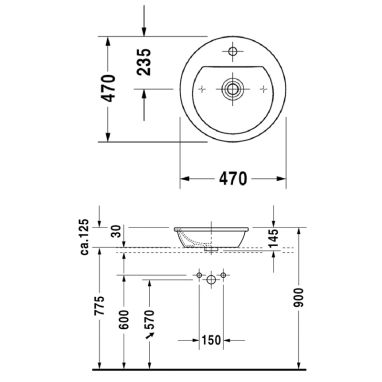DURAVIT Умывальник накладной DARLING NEW (0497470000)