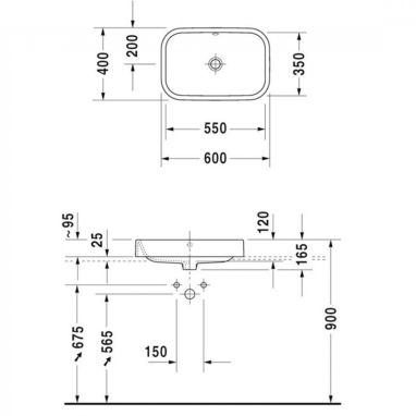 DURAVIT Умывальник накладной Happy D.2 (2314600000)