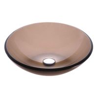 KRAUS Умывальник накладной для ванной комнаты Clear Brown GV-103-12 мм