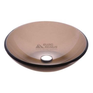 KRAUS Умывальник накладной для ванной комнаты Clear Brown GV-103-12 мм