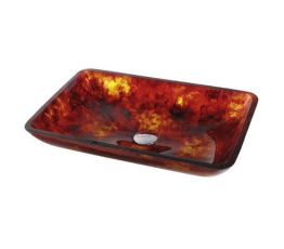 KRAUS Умывальник накладной для ванной комнаты Red Amber GVR-400-RE-15 мм