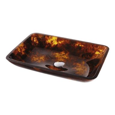 KRAUS Умывальник накладной для ванной комнаты Dark Amber GVR-410-RE-15 мм