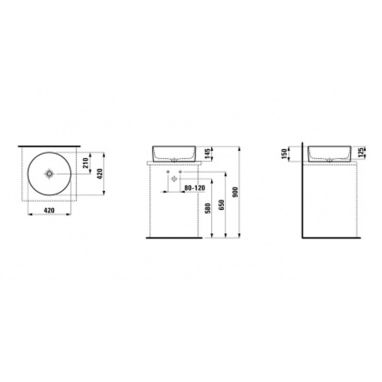 LAUFEN Умывальник накладной для ванной комнаты SAVOY (H8129420001121)