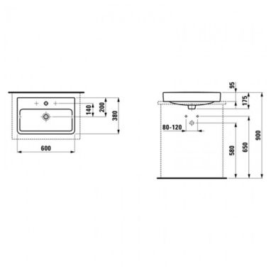LAUFEN Умывальник подвесной для ванной комнаты PRO S (H8129530001041)