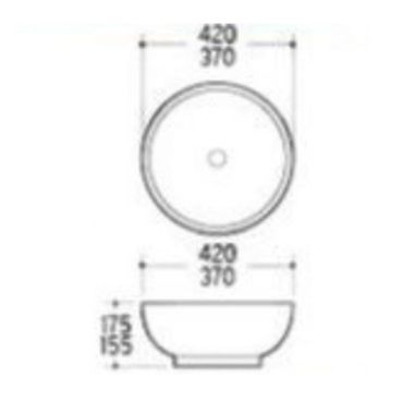 NEWARC Умывальник накладной для ванной комнаты Countertop 5010