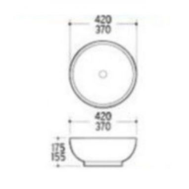 NEWARC Умывальник накладной для ванной комнаты Countertop 5010B