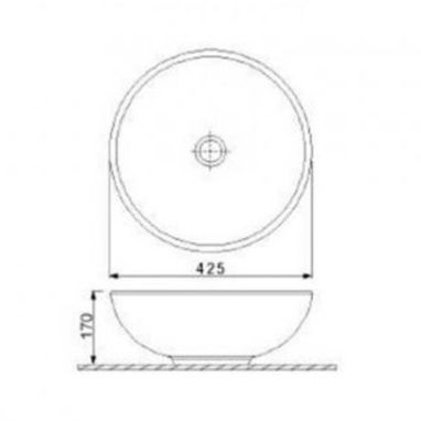 NEWARC Умывальник накладной для ванной комнаты Newart Countertop 5010G-W