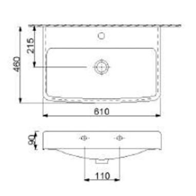 NEWARC Умывальник накладной для ванной комнаты Countertop 5014BW