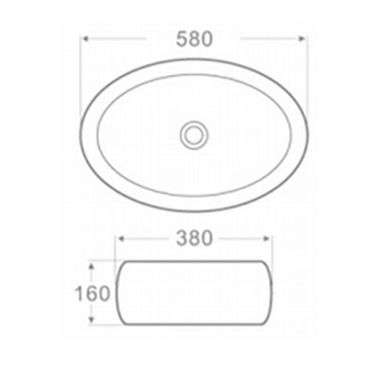 NEWARC Умывальник накладной для ванной комнаты Countertop 5015S-W