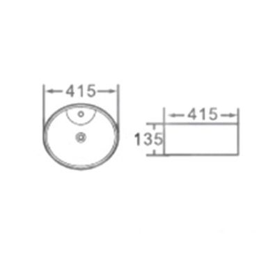 NEWARC Умывальник накладной для ванной комнаты Countertop 5017B