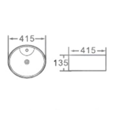 NEWARC Умывальник накладной для ванной комнаты Countertop 5017W