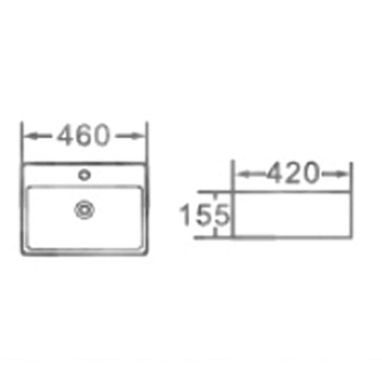 NEWARC Умывальник накладной для ванной комнаты Countertop 5025