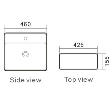 NEWARC Умывальник накладной для ванной комнаты Countertop 5025B-M