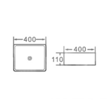 NEWARC Умывальник накладной для ванной комнаты Aqua 9440W