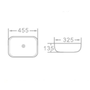 NEWARC Умывальник накладной для ванной комнаты Life 9845GR-M